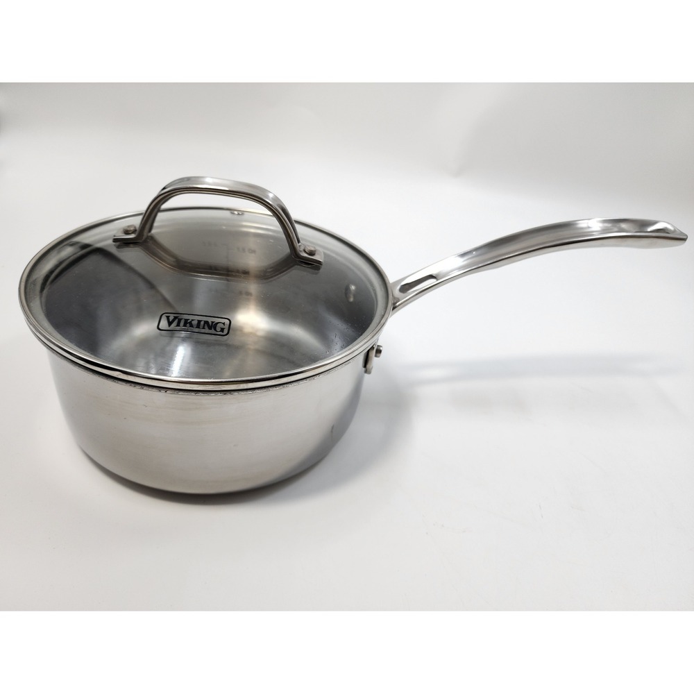 Viking Stainless Steel 1.5 Quart Saucepan with Glass Lid Internal Measurements